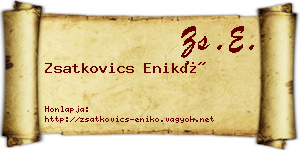 Zsatkovics Enikő névjegykártya